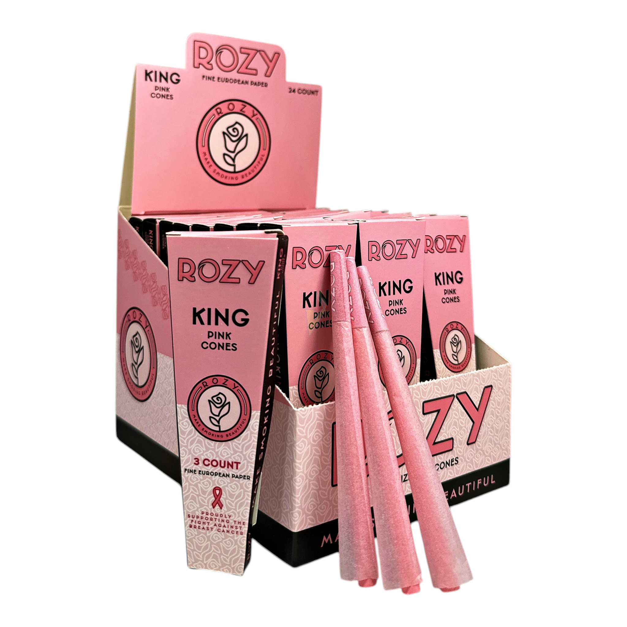 elfbar elfa master akku Rozy King Size Pink Cones