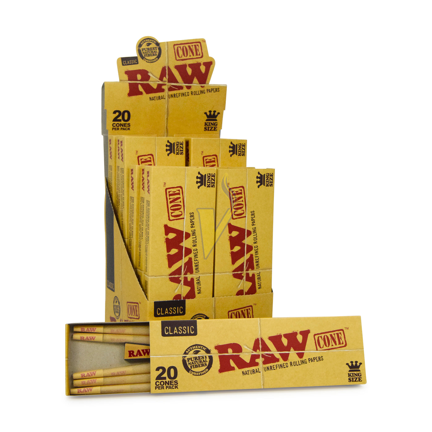 Raw (20ct) King Size Pre-Rolled Cones