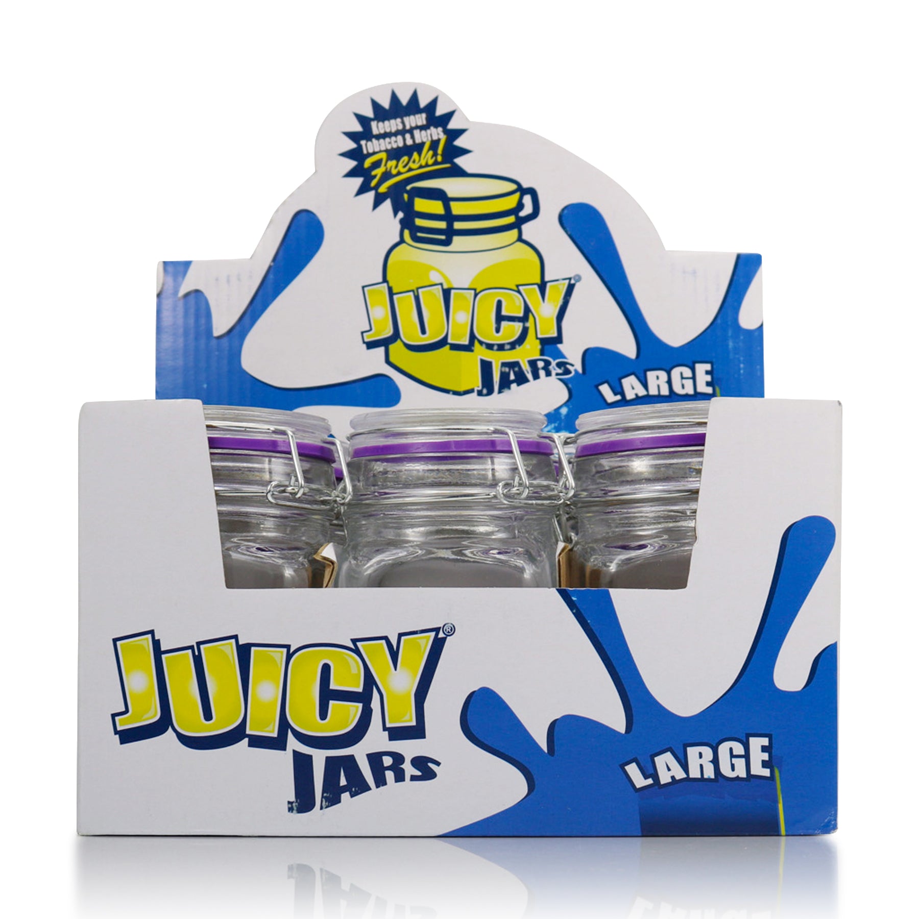 jars disposable vape Juicy Jar Large Glass Storage Jar Case 6 Pack – The Vapor Shoppe Flavours:Cherry Ice indo cannabis vapes blue TurnedActive