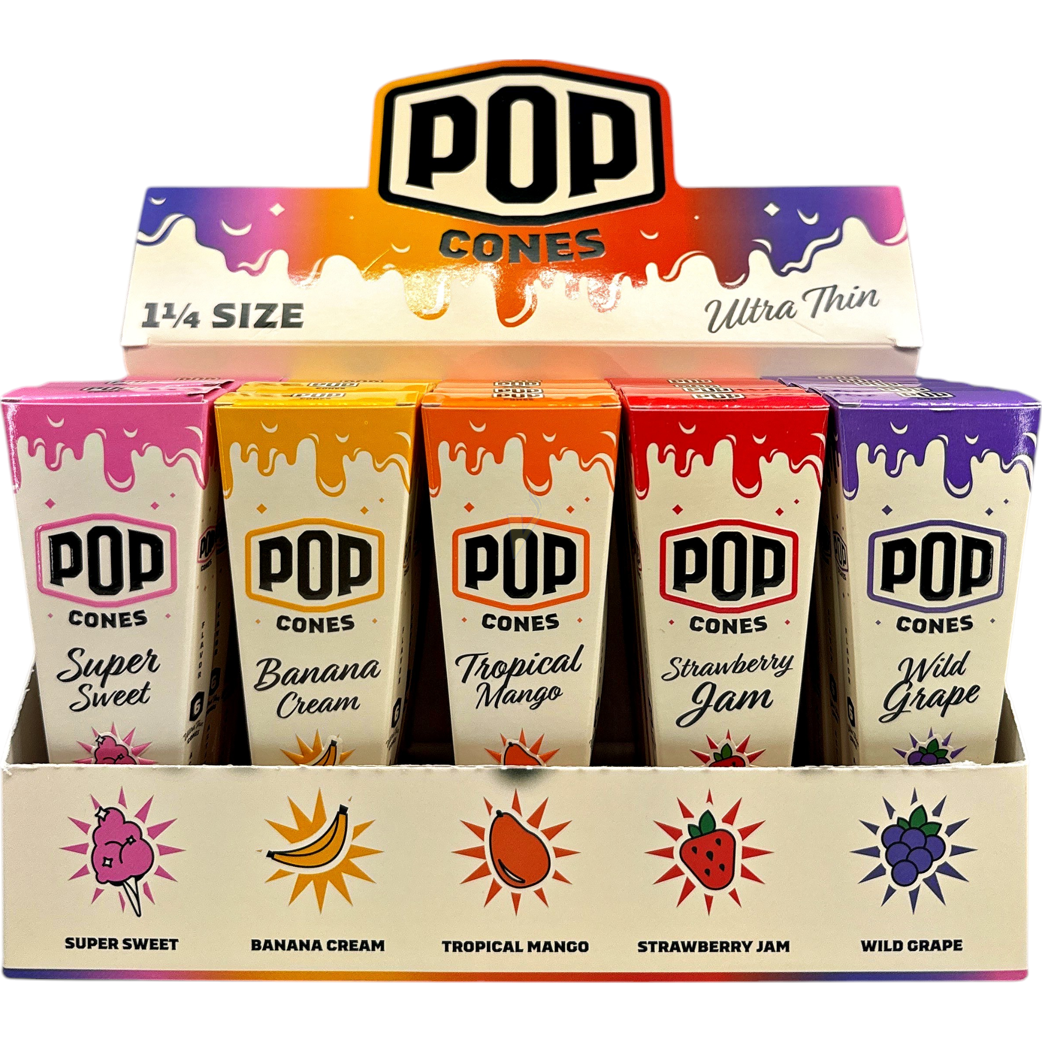 Pop Cones Ultra Thin 1 1/4 Variety - The Vapor Shoppe Pop Cones Ultra Thin 1 1/4 Variety - The Vapor Shoppe