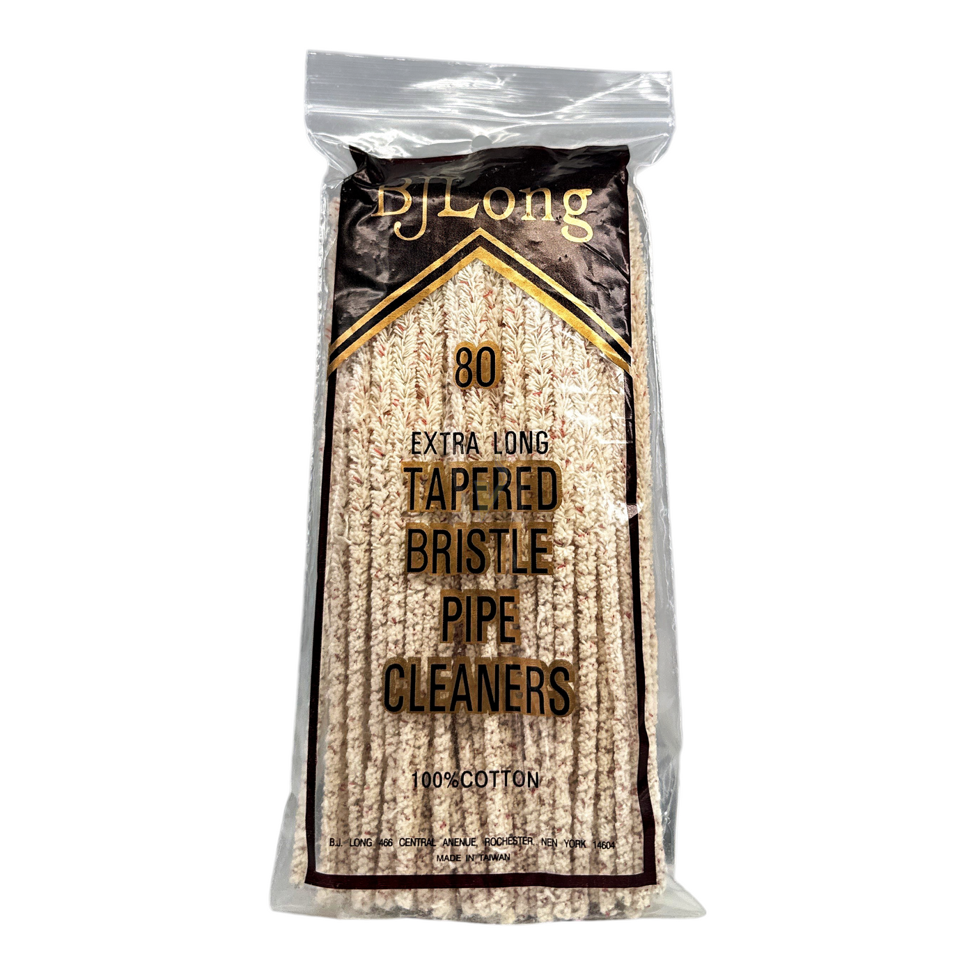 BJ Long 80ct 6.5 Inch Tapered Bristle Pipe Cleaners