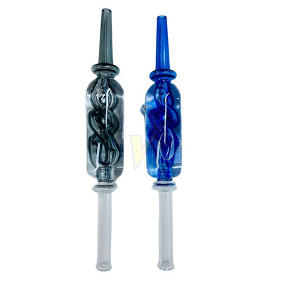 8 Inch Glycerin Helix Design Nectar Pipe