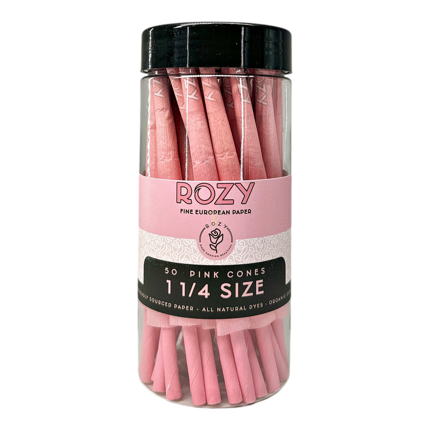 Rozy 50ct Pink 1 1/4 Pre Rolled Cones