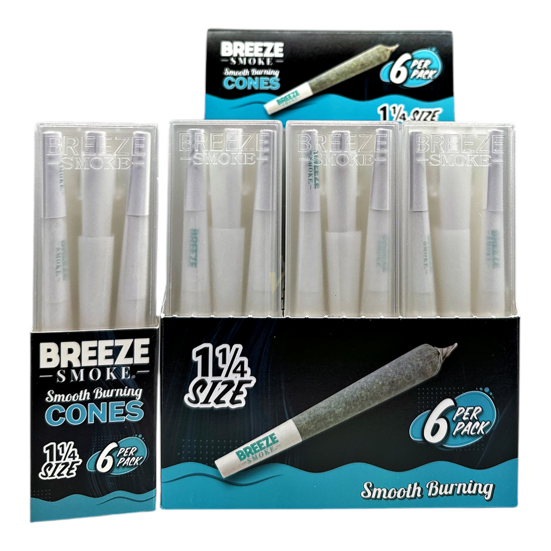 Breeze Smoke Smooth Burning 1 1/4 Cones - The Vapor Shoppe Breeze Smoke Smooth Burning 1 1/4 Cones - The Vapor Shoppe
