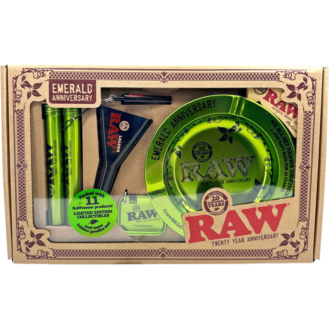 Raw Twenty Year Emerald Anniversary Limited Edition Gift Set
