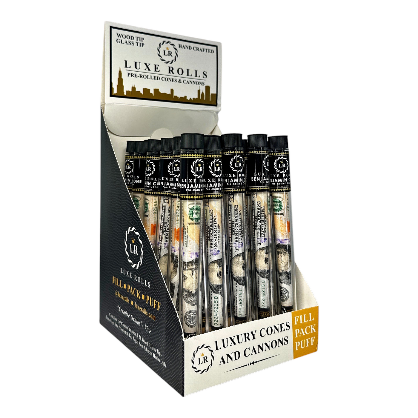 Luxe Rolls Benjamin Pre Rolled Cone Case