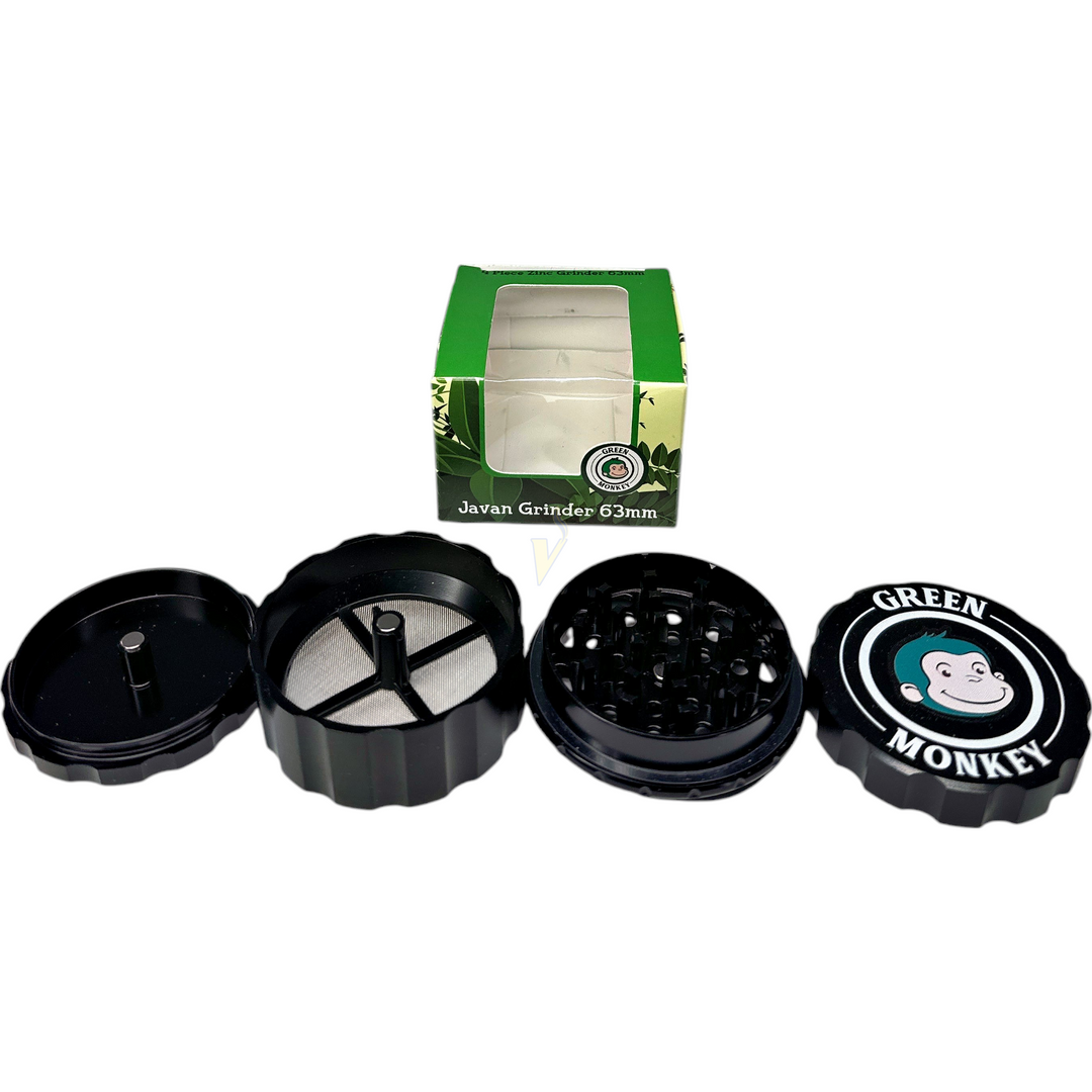 Green Monkey 4 Piece Javan 63mm Grinder – The Vapor Shoppe