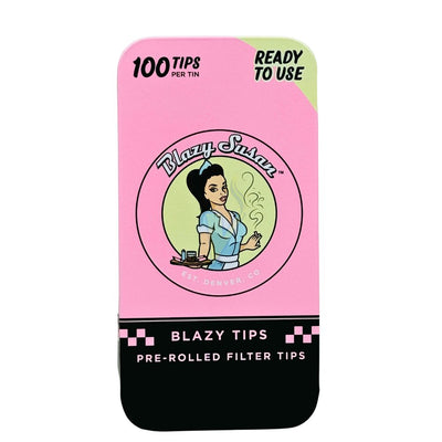 Blazy Susan 100ct Pre Rolled Filter Tips Tin Case