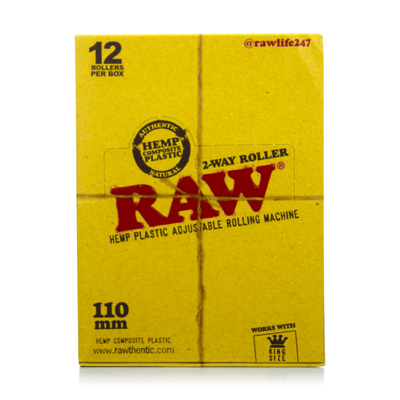 Raw 2 Way Hemp Plastic Roller