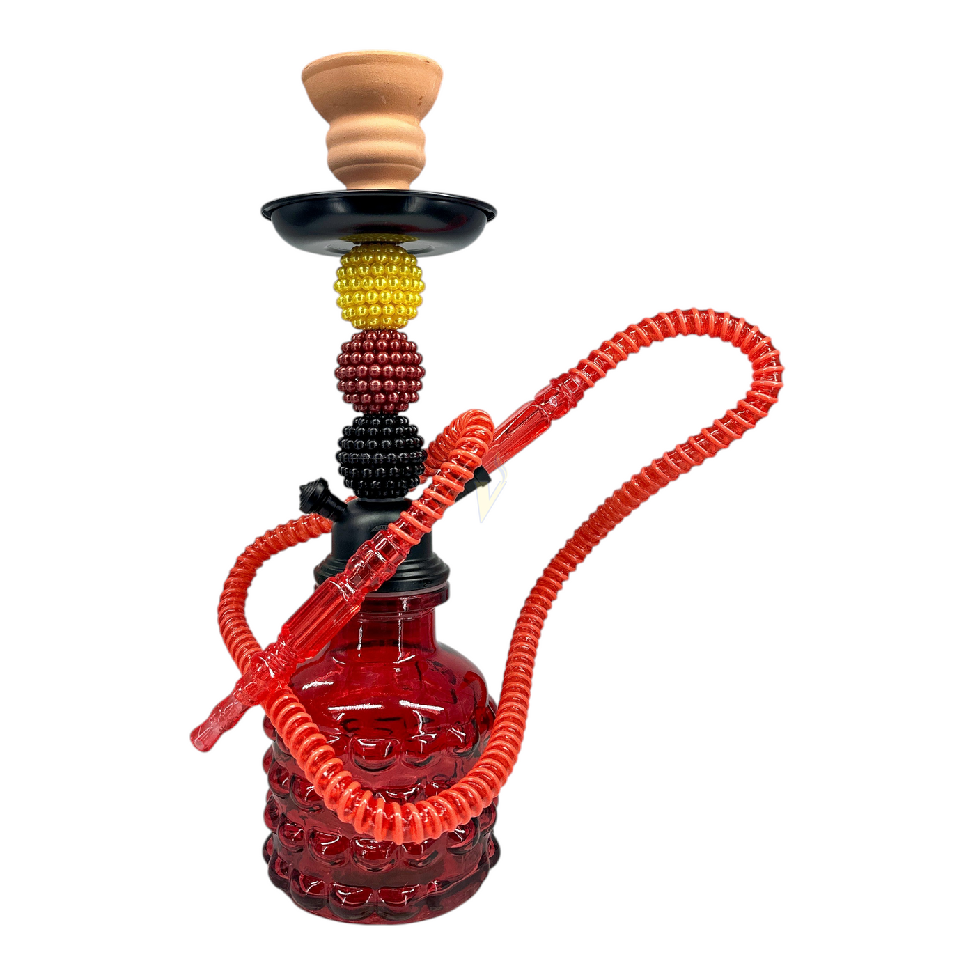Zebra Smoke Disco 13 Inch Single Hose Hookah - The Vapor Shoppe