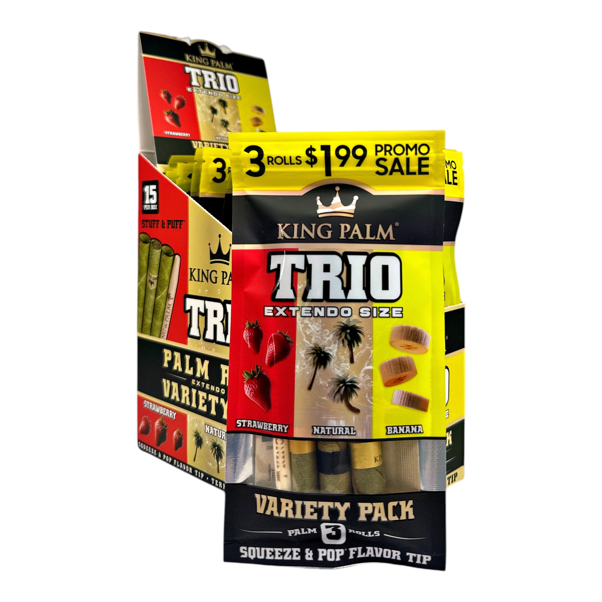King Palm Trio Extendo Size 3/$1.99 Rolls - The Vapor Shoppe
