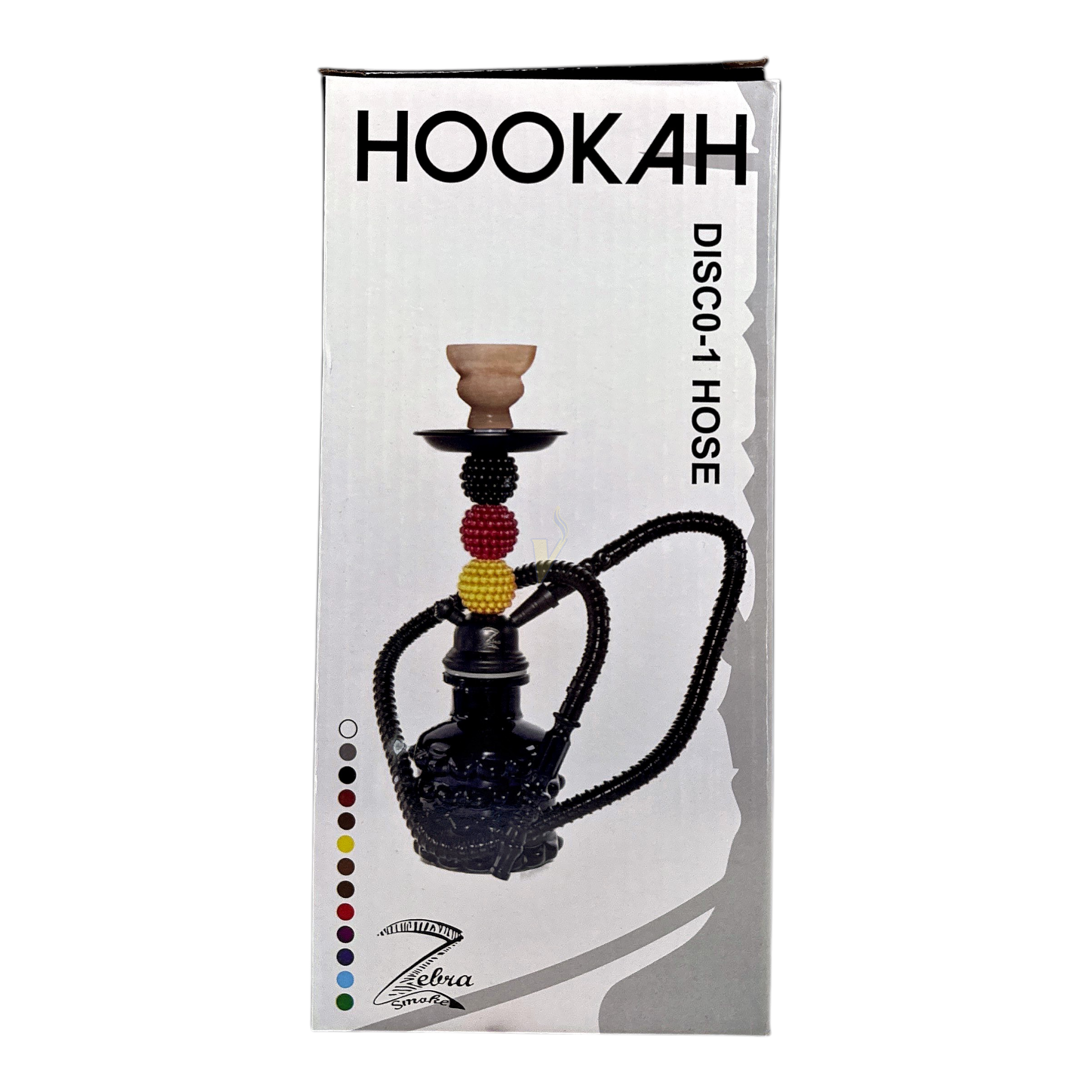 Zebra Smoke Disco 13 Inch Single Hose Hookah - The Vapor Shoppe