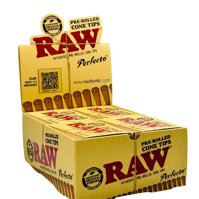 Raw 20ct Pre Rolled Cone Tips Case