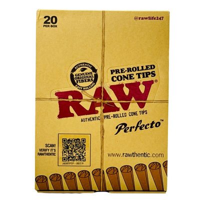 Raw 20ct Pre Rolled Cone Tips Case