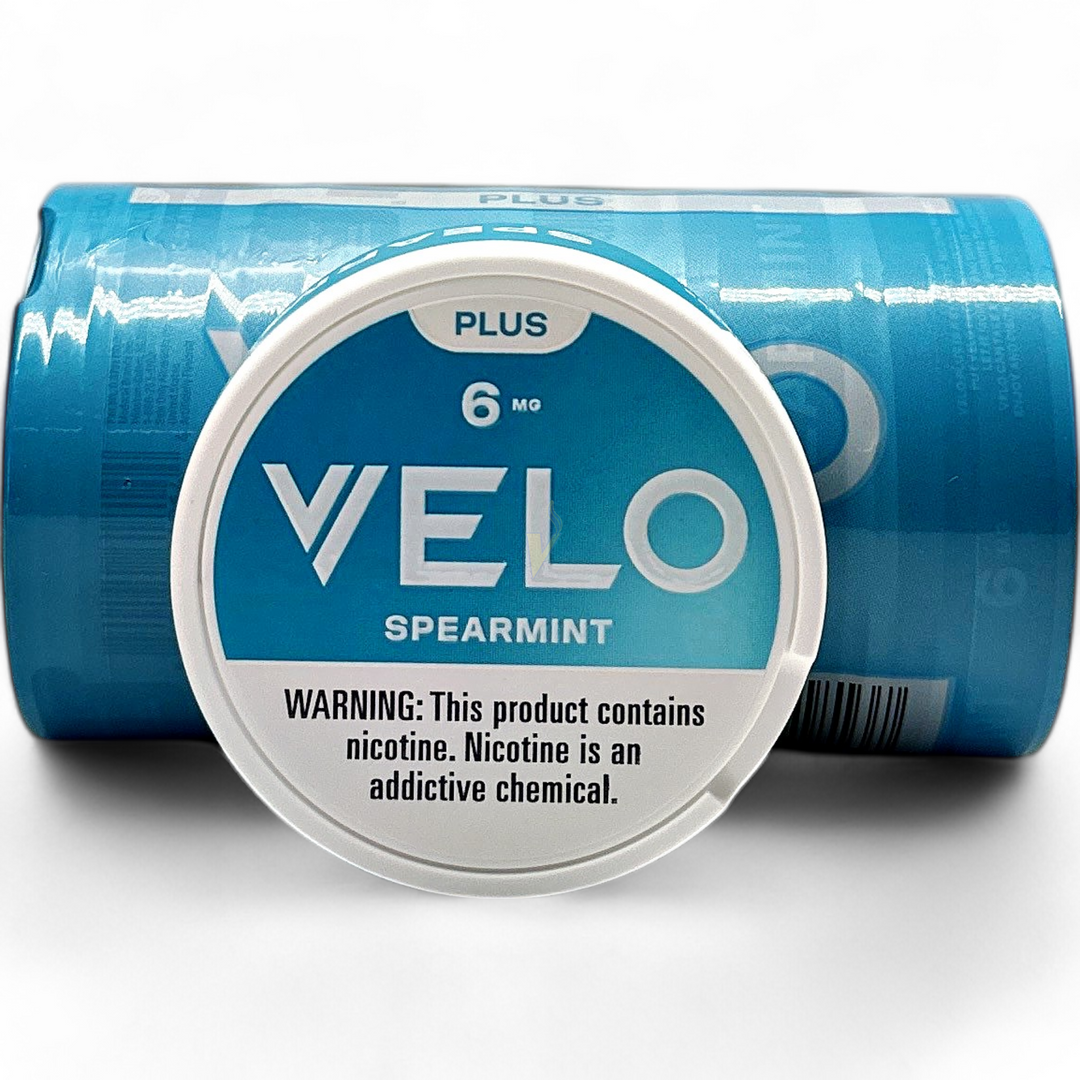 velo tobacco pouch Plus Nicotine Pouches Peppermint 9mg / Single Tin Only 25 cans available every 45 days Velo Plus Nicotine Pouch 5
