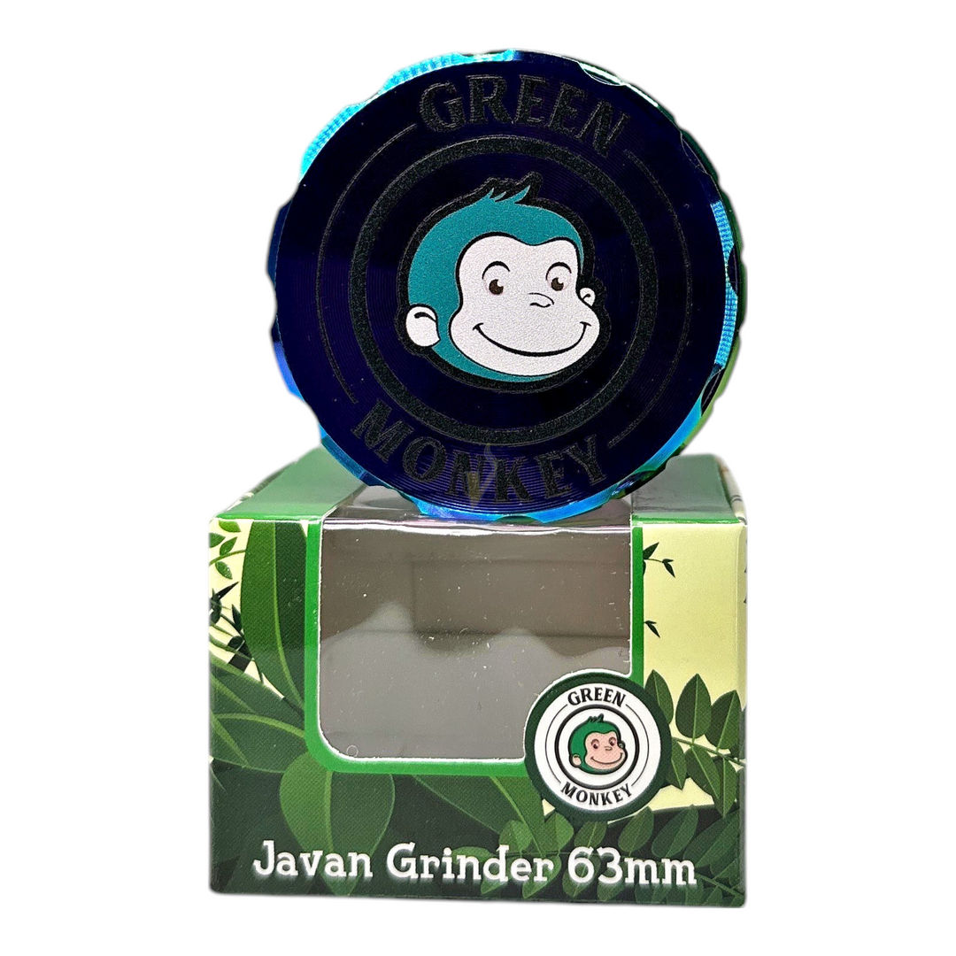 Green Monkey 4 Piece Javan 63mm Grinder – The Vapor Shoppe Green Monkey 4 Piece Javan 63mm Grinder – The Vapor Shoppe