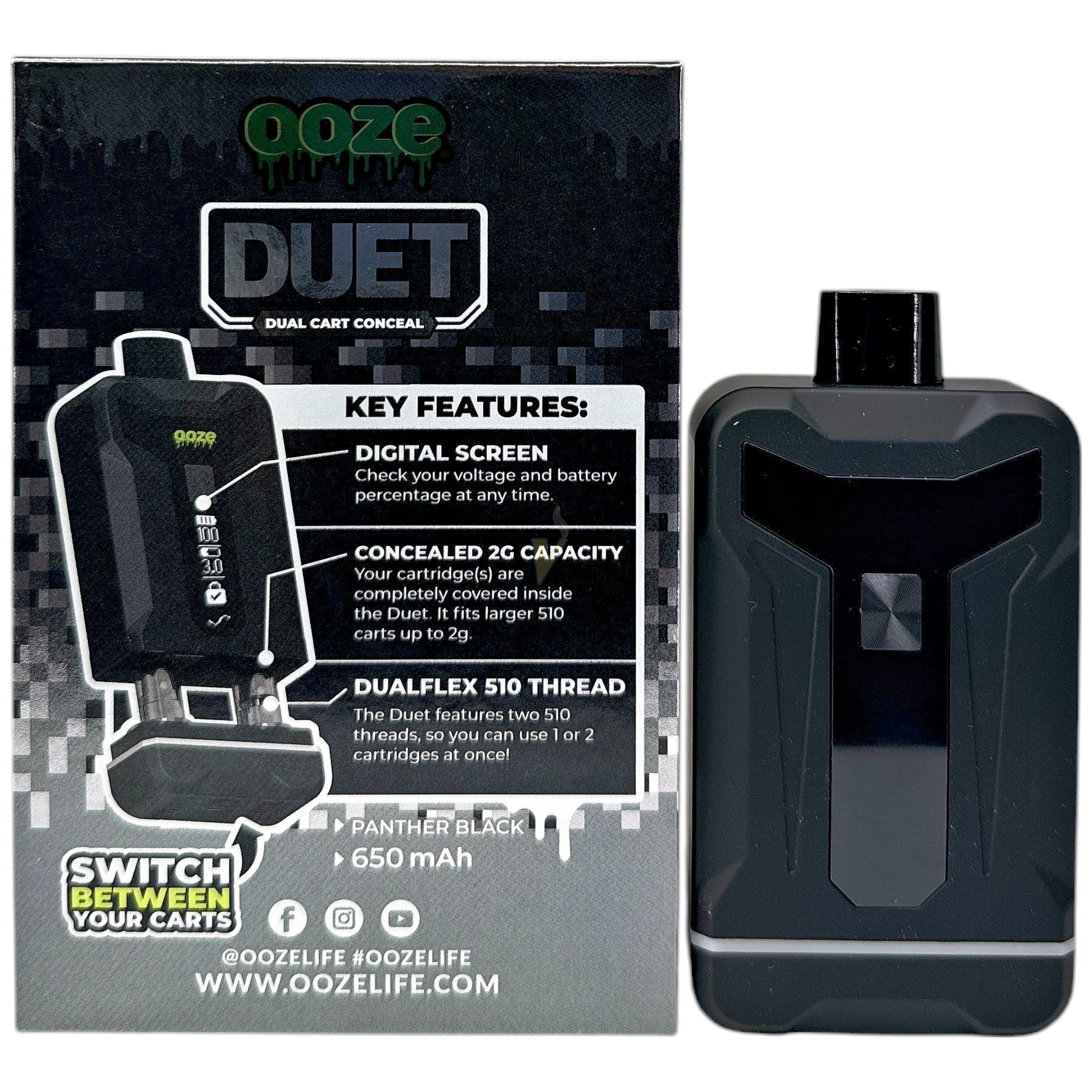 Ooze Duet Dual 510 Cart Battery – The Vapor Shoppe