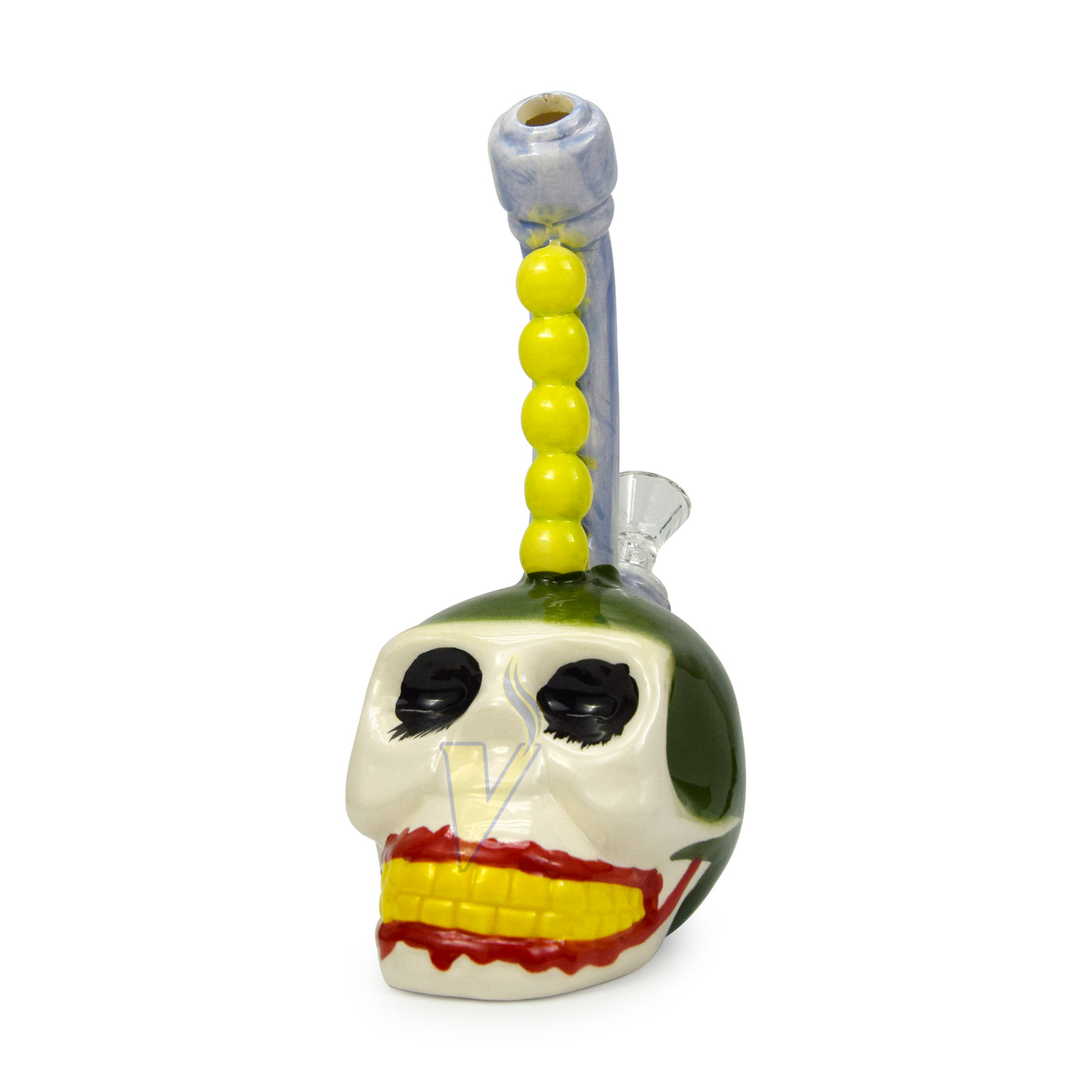 Ceramic Spooky Skull Novelty Pipe